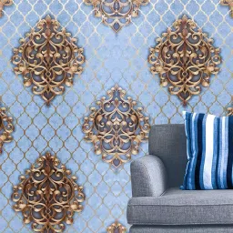 RoseCraft Damask 57 sq ft Wallpaper Painted ‎RC37206-image-93