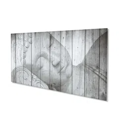 Nestroots Multicolor Canvas Buddha Head With Vibrant Background Wall Painting - Gold Floating Frame image 2