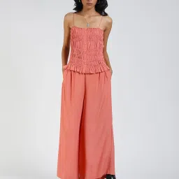 Label Ritu Kumar Peach Top With Palazzos image 1