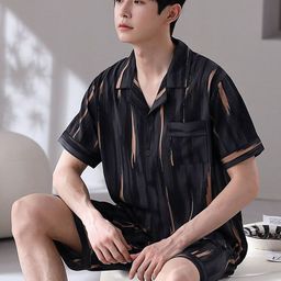 StyleCast Men Graphic Printed Shirt With Shorts Night Suit-41