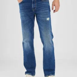 Spykar Blue Comfort Fit Distressed Jeans-picture-7