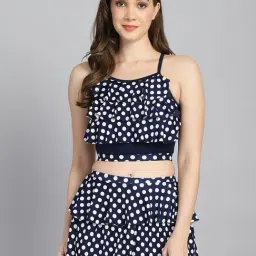 Cukoo Blue Polka Dot Swimwear Set-image-98