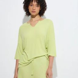 Wunderlove by Westside Lime Ribbed-Textured Top-picture-22