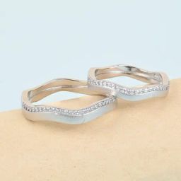 Touch925 Silver Radiant Love Couple Rings-image-33