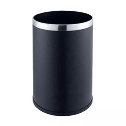 MOFNA Black Stainless Steel Solid Open Top Dustbin 7x10 Inch, MSSB201-11