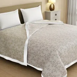 Boutique Living TC Grey 250 TC Floral Print Print Reversible Double Size Dohar-picture-31