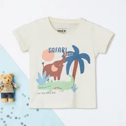 max Boys Graphic Printed Round Neck Cotton T-shirt-image-87