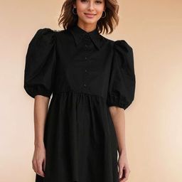 TIRA Women Puff Sleeve A-Line Mini Dress-image-55
