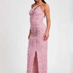 Quiz Pink Regular Fit Self Pattern Dress-picture-16