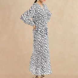 RAREISM Beige Cotton Blend Printed Long Sleeves Shrug-image-86