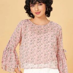 People by Pantaloons Pink Printed Top-image-97