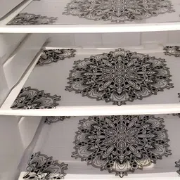 Aura 3-Pcs Black & White Printed Fridge Organisers-40