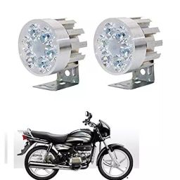 Cartronics Round 6 LED Motorcycle Light Bike Fog Lamp for Hero Splendor NXG-21