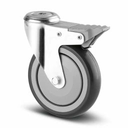 Tente Braked Swivel Castor Wheel, 80 Kg Capacity, 125 mm Wheel, 1677 PJP 125/32 P30-13-image-83