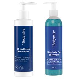 Be Bodywise Set of 5% Lactic Acid Body Lotion 200ml & 1% Salicylic Acid Body Wash 375ml-18