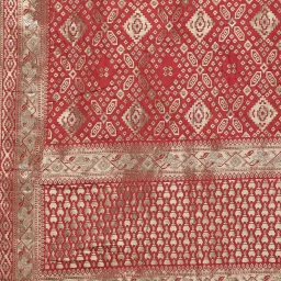 Indo Era Red Woven Pattern Dupatta image 2