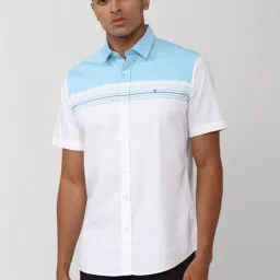Van Heusen White Slim Fit Printed Shirt-picture-49