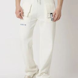 Spykar White Straight Fit Trackpants-image-19
