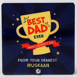 FNP Multicolor MDF Best Dad Personalised Table Top image 2