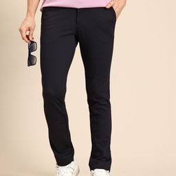 United Colors of Benetton Men Textured Mid-Rise Slim Fit Trousers-image-84