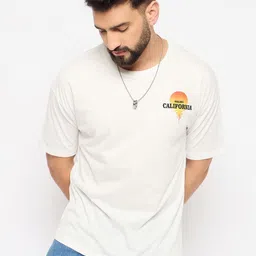 Mast & Harbour Men Typography Printed Tropical Pure Cotton Pockets T-shirt-image-76