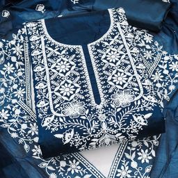 Maroosh Floral Embroidered Thread Work Unstitched Dress Material-image-53