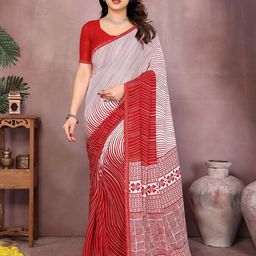Moda Rapido Leheriya Printed Beads and Stones Embellished Saree-image-87