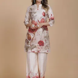 AUTUMN LANE Malti Dandelion Printed Printed Pure Cotton Tunic With Palazzo Co-Ords-picture-7