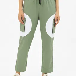 ADDYVERO Women Classic Loose Fit High-Rise Wrinkle Free Cargos Trousers-picture-46