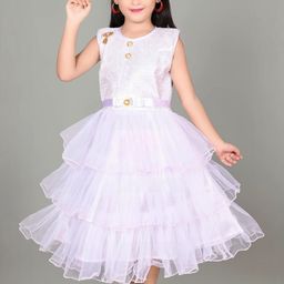 Zenat Girls Fit & Flare Full Length Dress-image-11