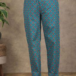 Aramya Women Floral Printed Easy Wash Trousers-image-60