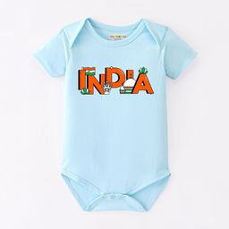 BLUSHES Infants Kids Printed Pure Cotton Round Neck Bodysuit-picture-1