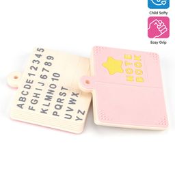Alphabet Silicone Teether - Pink-12