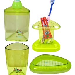 FunBlast Bathroom Accessories Set - Green-18