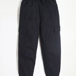 Cherry Crumble By Nitt Hyman Solid Mid Rise Joggers - Black-image-8