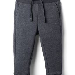 Cotton Knit Full Length Solid Color Lounge Pants - Black-image-84