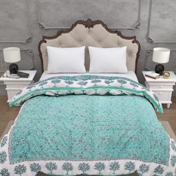 Myntra Elegant Homes Multi 200 GSM Ethnic Motifs Cotton AC Room Double Bed Quilt-picture-48