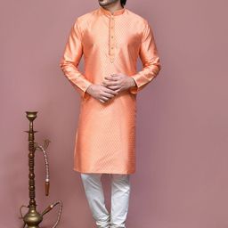 RANAK Men Embroidered Regular Kurta with Pyjamas-picture-2