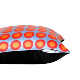 ANS Orange & Grey Set of 5 Geometric Square Cushion Covers image 4