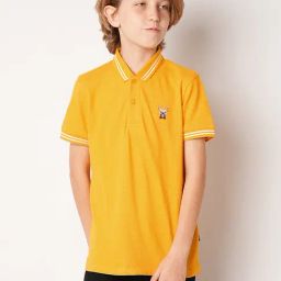 Jack & Jones Junior Yellow Solid Polo T-Shirt-image-57