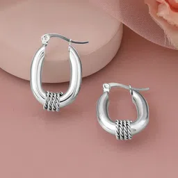 Rubans Oval Hoop Earrings-35