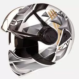 Studds N4 White Xtra Large (600 mm) Flip Off-Full Face Helmet, Downtown D3 Decor-image-21