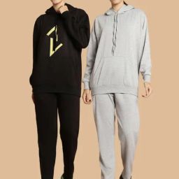 Vimal Jonney Black & Grey Printed Tracksuit - Pack Of 2-image-66