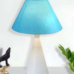 Homesake Blue Metal Contemporary Frusturical Shaped Table Lamp-47