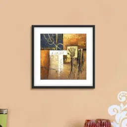 999store Brown & Blue Abstract Pattern Poster-43