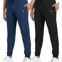 XYXX Black & Grey Solid Joggers (Pack of 2)-picture-31