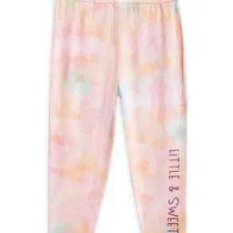 MiArcus Kids Peach & White Over Dyed Leggings-picture-24