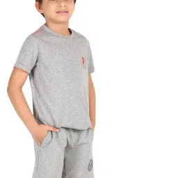 U.S. Polo Assn. Kids Grey Textured T-Shirt-image-91