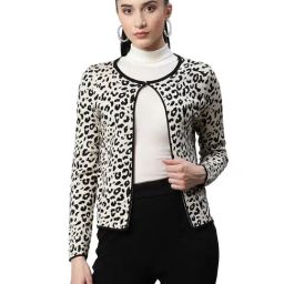Global Republic Off White Printed Cardigan-image-84