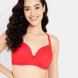 Clovia Red Polyamide Full Coverage T-Shirt Bra-image-25